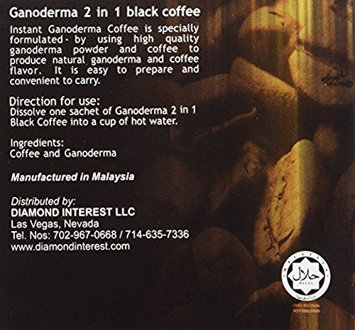 Diamond Interest Black Coffee with Ganoderma - 20 Sachets - image 2