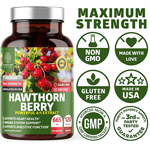 Number One Nutrition Hawthorn Berry Extract 665mg - 120 Capsules - image 7