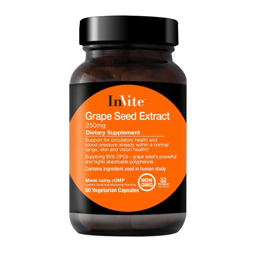 Invite Health Grape Seed Extract Circulatory Support - 60 Vegetarian Capsules
