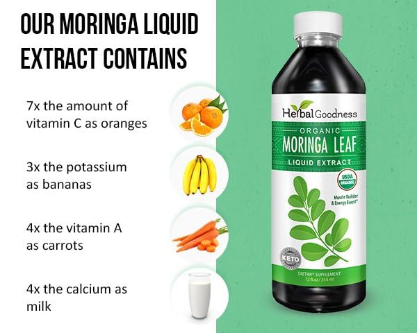 Herbal Papaya Organic Moringa Leaf Extract Liquid - 12 Fl Oz - image 8