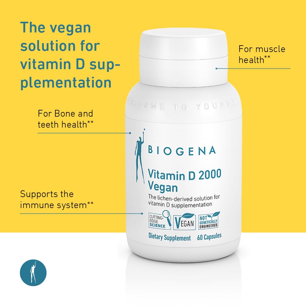 Biogena Vitamin D3 2000 IU Vegan Formula - 60 Capsules - image 4