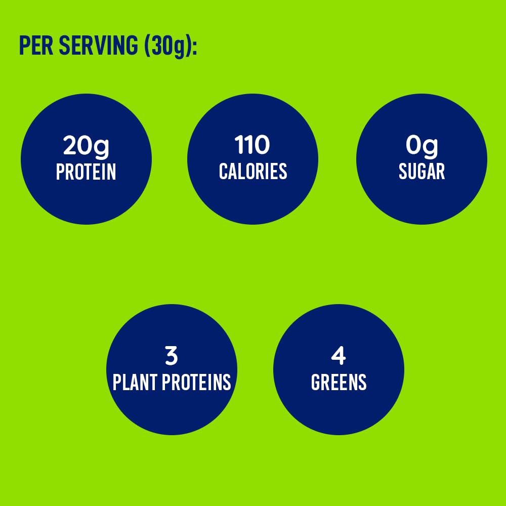LeanFit Plant-Based Protein & Greens Natural Berry - 19 Servings - image 3