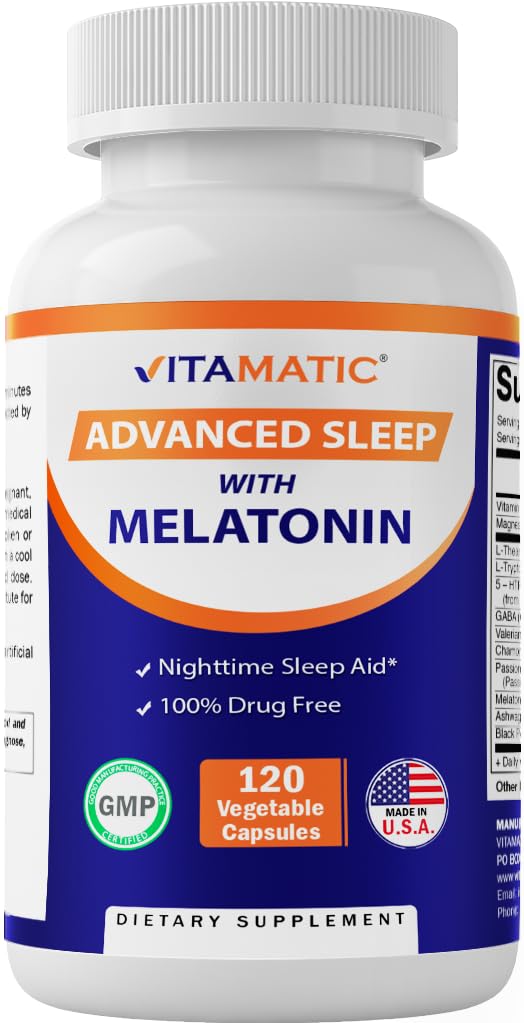 Vitamatic Advanced Sleep with Melatonin - 120 Vegetarian Capsules