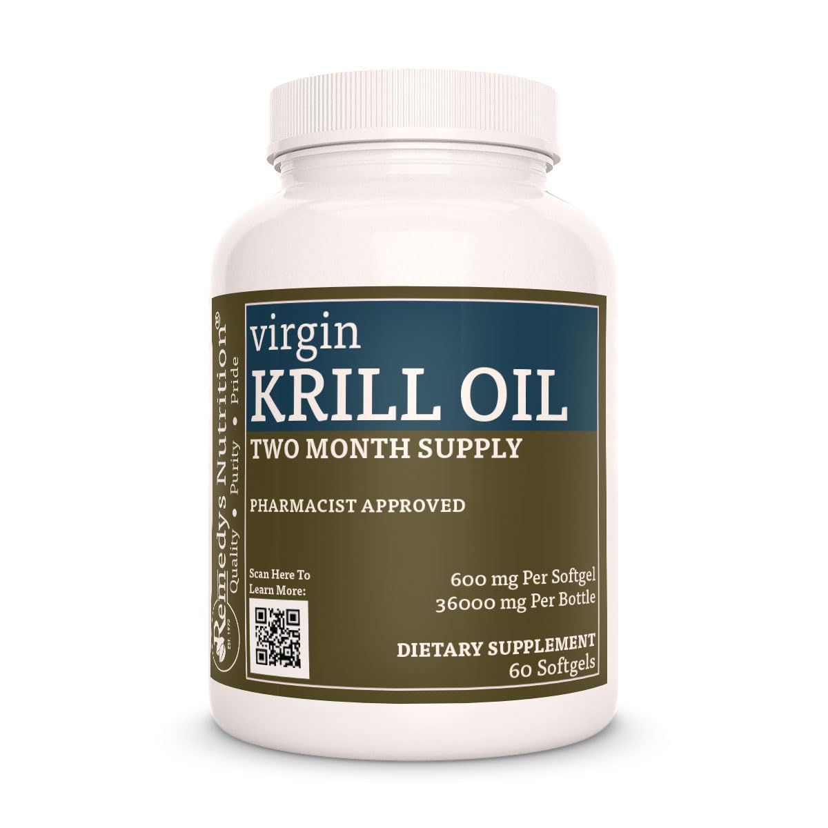 Remedy's Nutrition Virgin Krill Oil Omega-3 EPA & DHA - 60 Softgels
