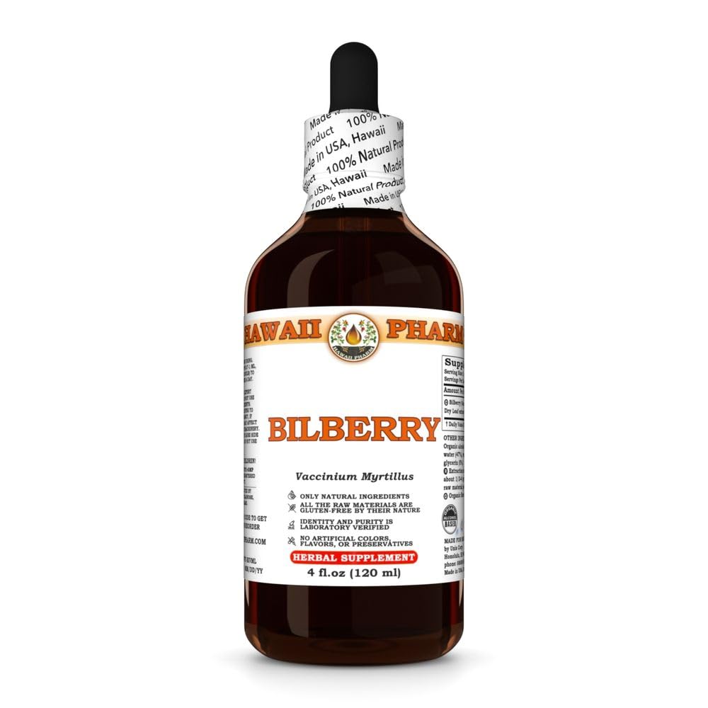 Hawaii Pharm Bilberry (Vaccinium myrtillus) Leaf Liquid Extract