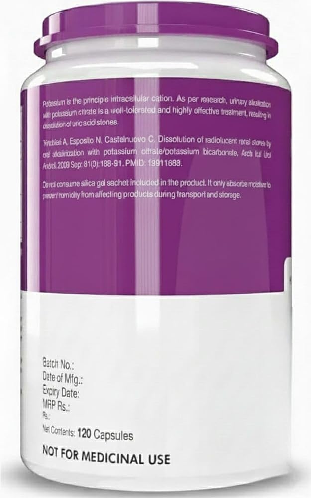 Generic Nutrition Potassium Citrate - 120 Vegetable Capsules - image 4