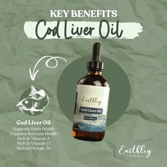 Earthley Wellness Cod Liver Oil - 8 Fl Oz - image 2