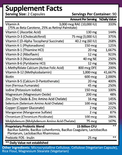 ProCare Health Core-45 + Probiotics Bariatric Multivitamin - 180 Capsules - image 2