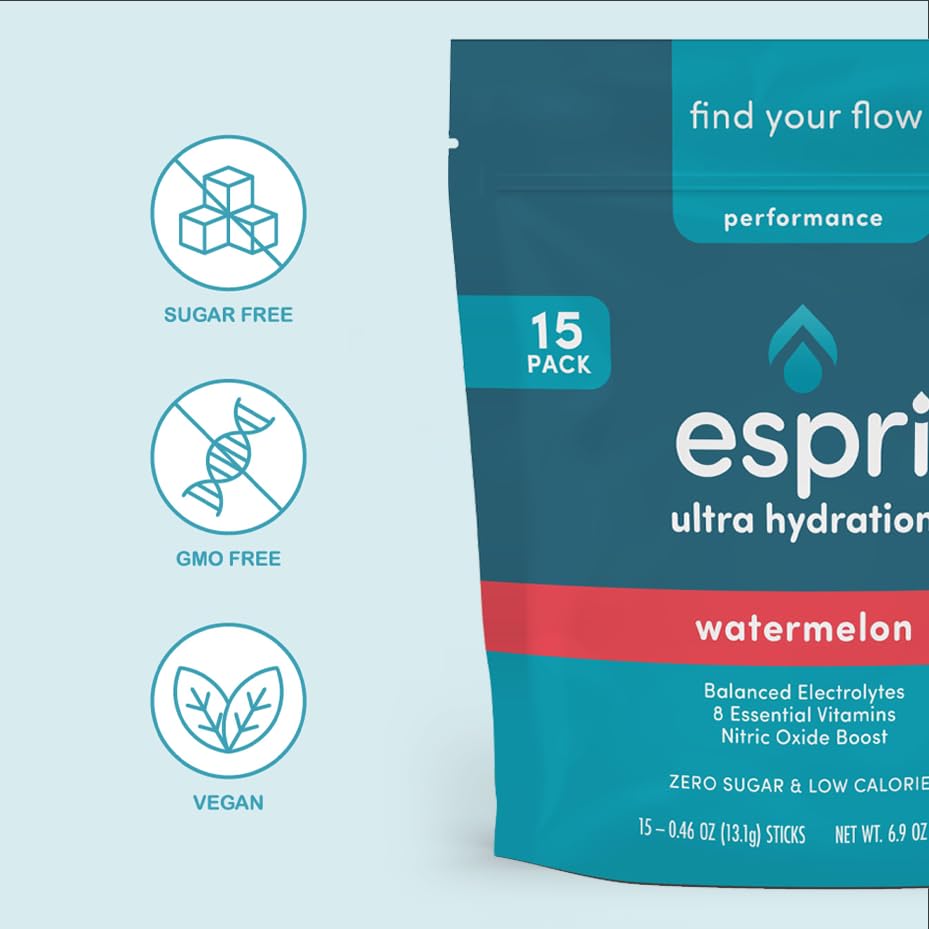 ESPRI Zero Sugar Electrolyte Drink Mix Watermelon - 15 Packets - image 4