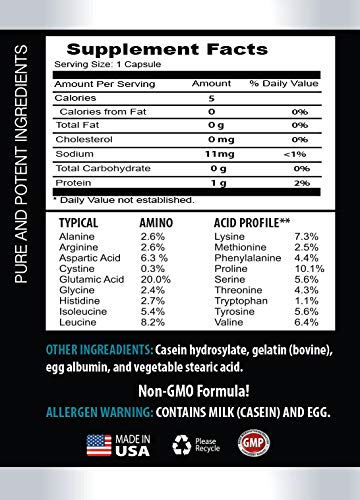Private Label Amino Acids 1000 mg Complex Muscle Builder - 300 Capsules - image 2
