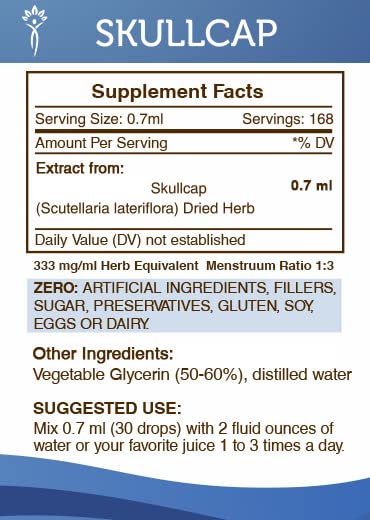 Secrets of the Tribe Skullcap Tincture Alcohol-Free Extract - 4 Fl Oz - image 4