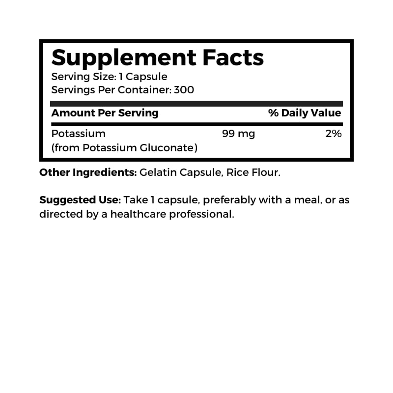 Dr Clark Potassium Supplement 99mg - 300 Capsules - image 2