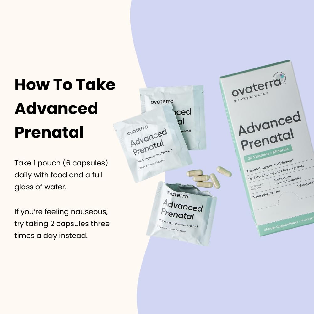 Ovaterra Advanced Prenatal Vitamins with Choline & DHA - 168 Capsules - image 3