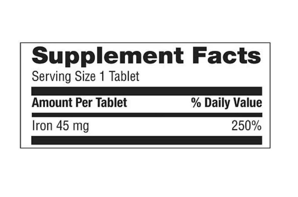 Outccogo Iron Slow Release 45mg Ferrous Sulfate - 60 Tablets - image 4