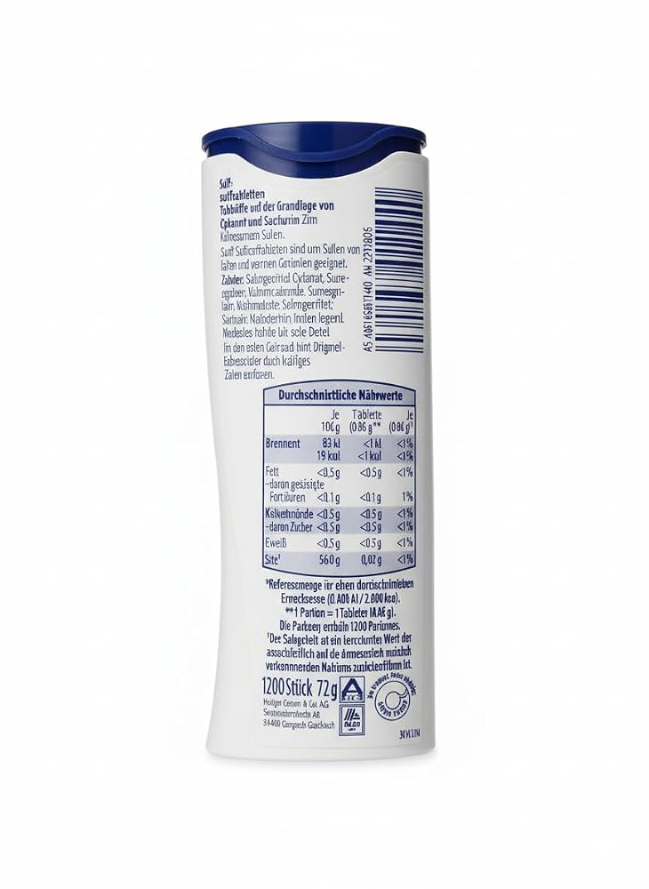 Suessli German Sweetener Tablets Lactose Free - 1200 Tablets - image 2