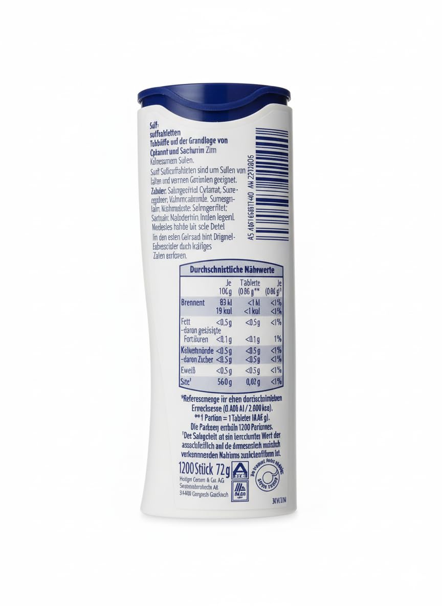 Suessli German Sweetener Tablets Lactose Free - 1200 Tablets - image 2