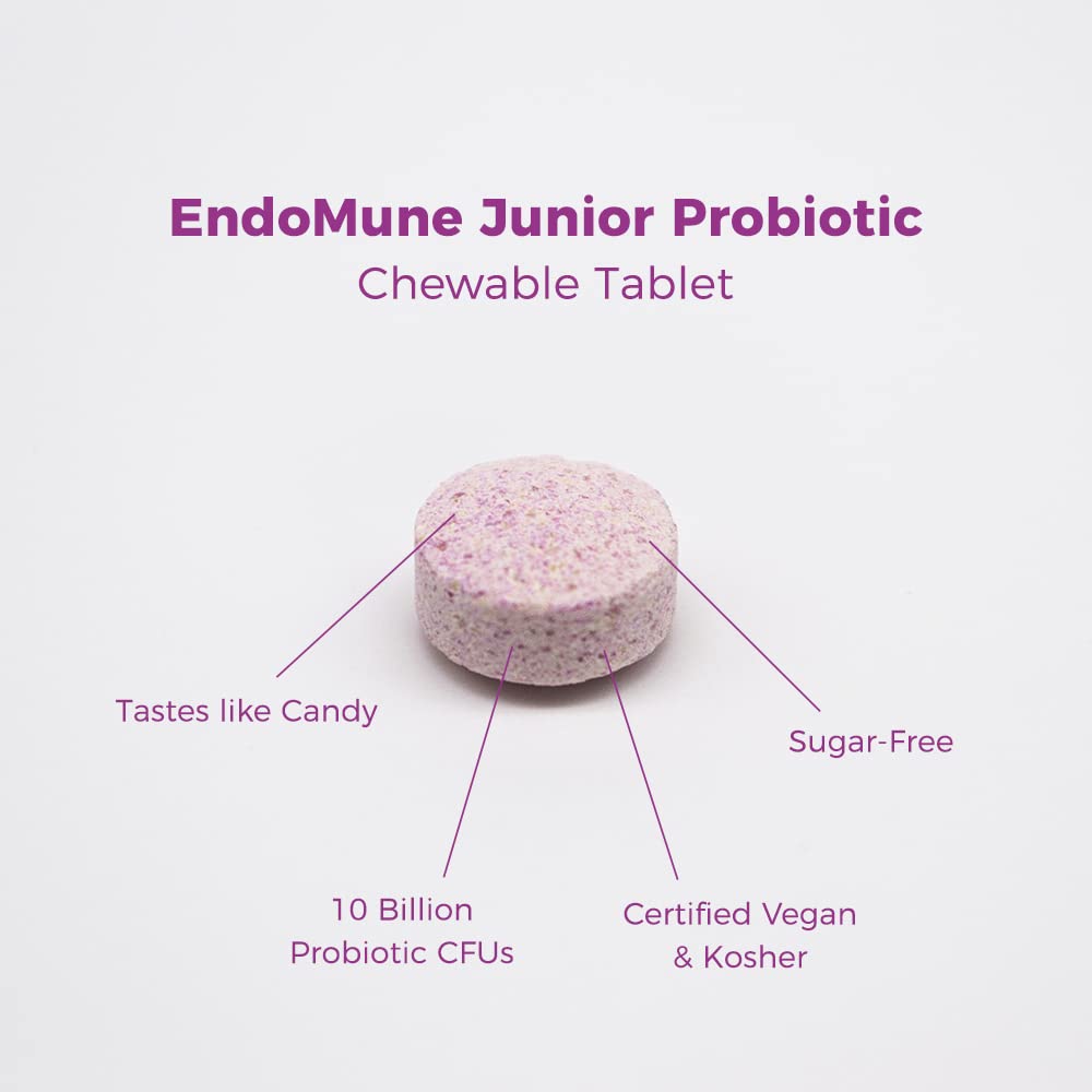 Endomune Jr Advanced Kids Probiotic and Prebiotic Chewables - 30 Count - image 3