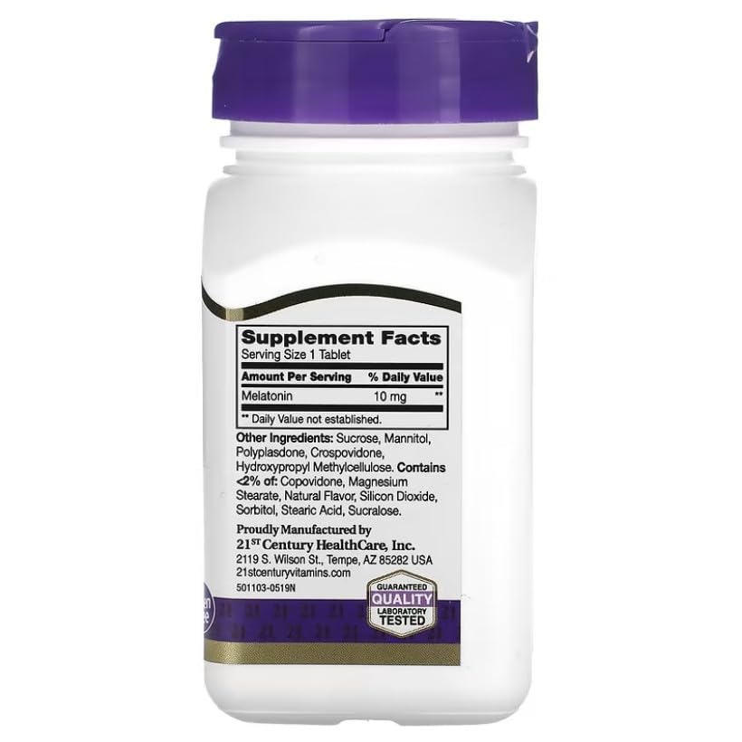 21st Century Melatonin 10 mg Quick Dissolve Tablets - 120 ct - image 2