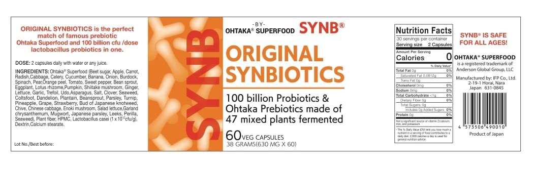 SynB 100 Billion CFU Probiotic with 47 Fermented Plants - 60 Capsules - image 7