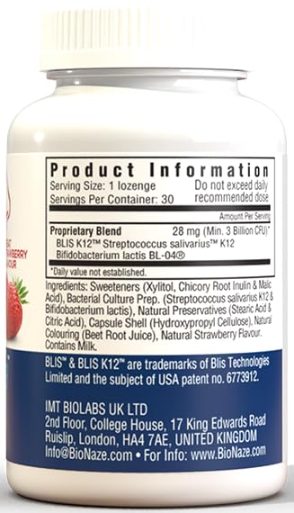 BioNaze Oral Probiotic BLIS K12 & BL-04 Lozenges - image 2