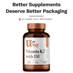 Utzy Naturals Vitamin K2 + D3 High Dose - 60 Vegetarian Capsules - image 2