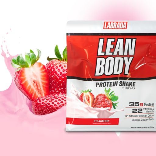Labrada Lean Body All-in-One Strawberry Protein Shake - 4.6 lb