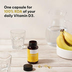 Generic Vitamin D3 600 IU Capsules for Bone Health & Immunity - 60 Capsules - image 2