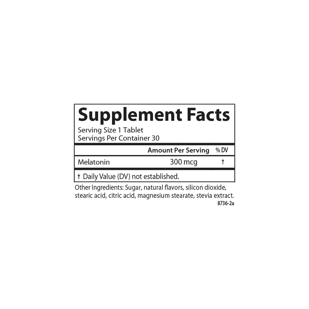 Carlson Melatonin 300 mcg Healthy Sleep - 30 Chewable Tablets - image 3