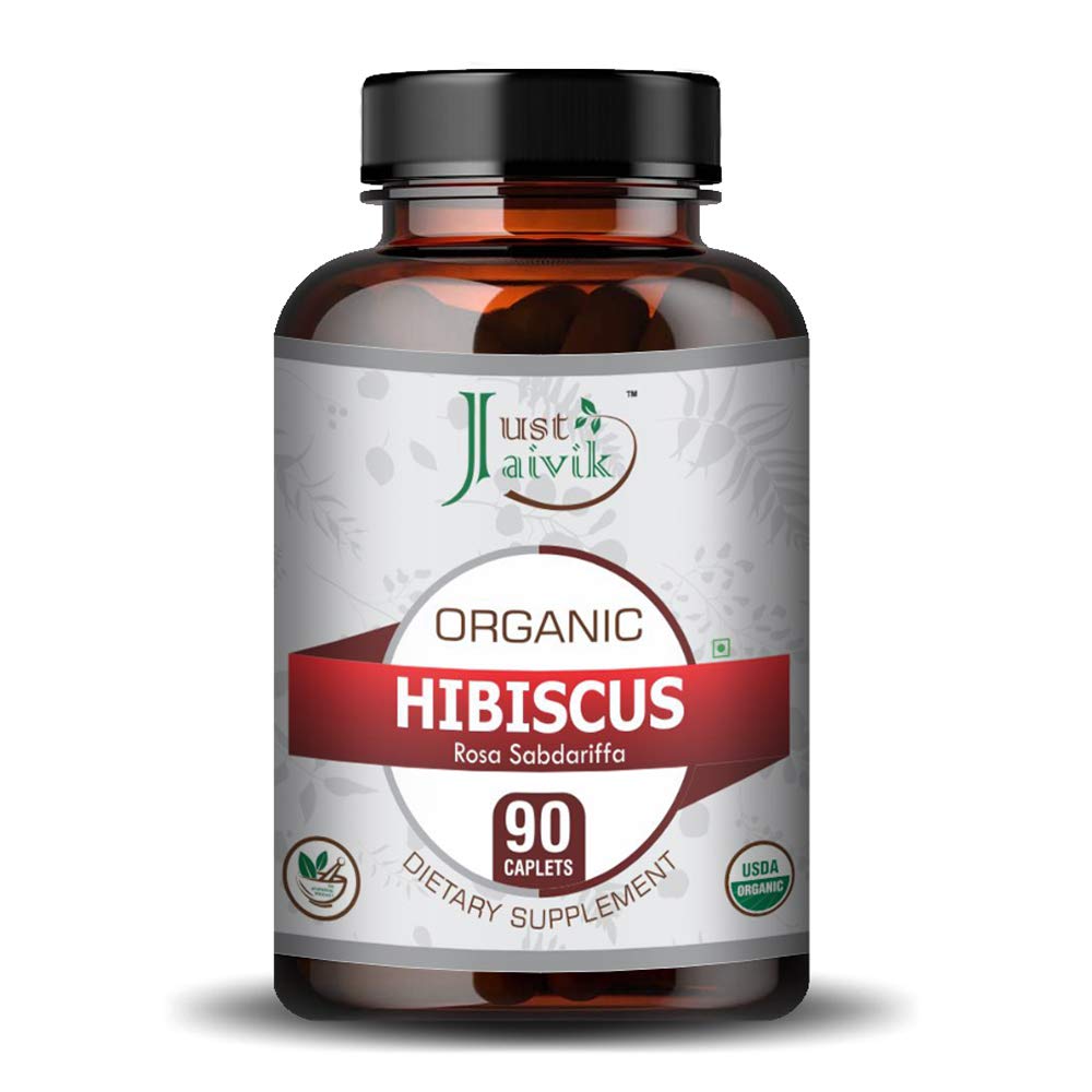 Just Jaivik Organic Hibiscus Tablets 750mg - 90 Tablets - image 2