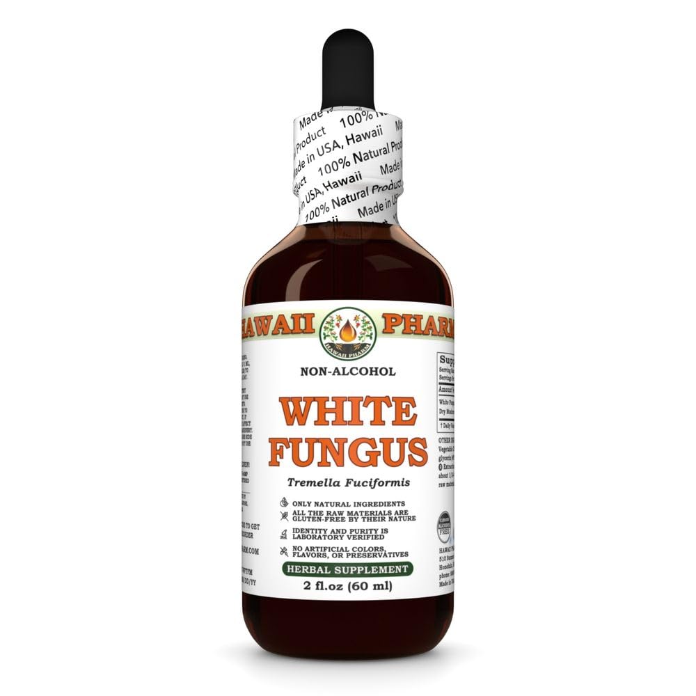 Hawaii Pharm White Fungus (Tremella fuciformis) Mushroom Alcohol-Free