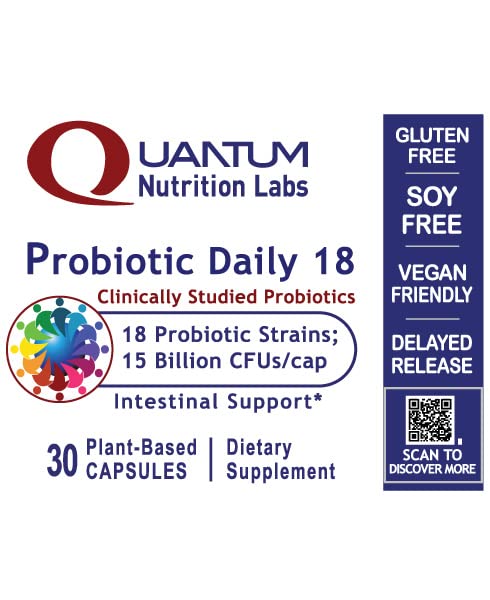 Quantum Nutrition Labs Probiotic Daily 18 Strains - 30 Vegetarian Capsules - image 4