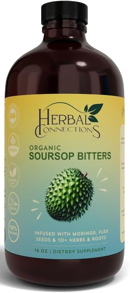 Herbal Connections Organic Soursop Bitters Liquid - 16 Fl Oz