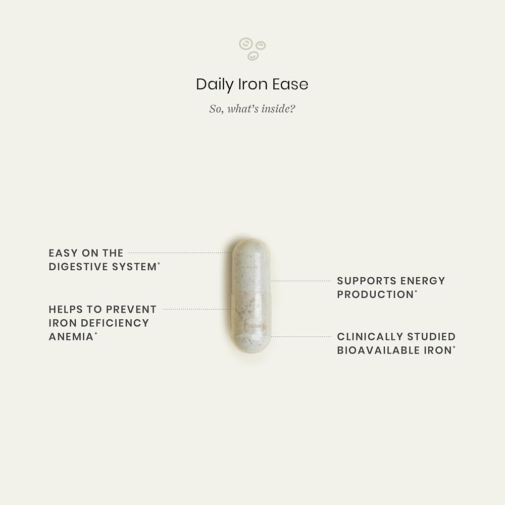 Perelel Daily Iron Ease 15mg Iron Supplement - 30 Capsules - image 3