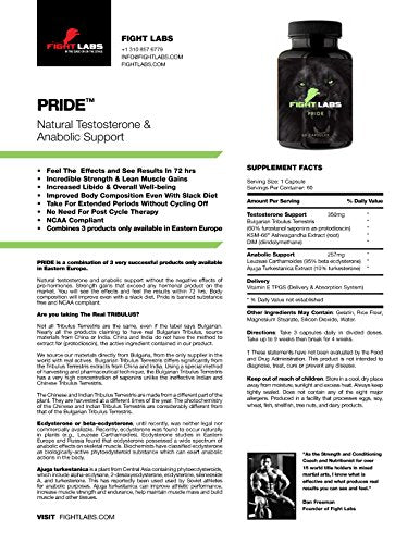 Fight Labs Pride Natural Testosterone & Anabolic Support - 60 Capsules - image 5