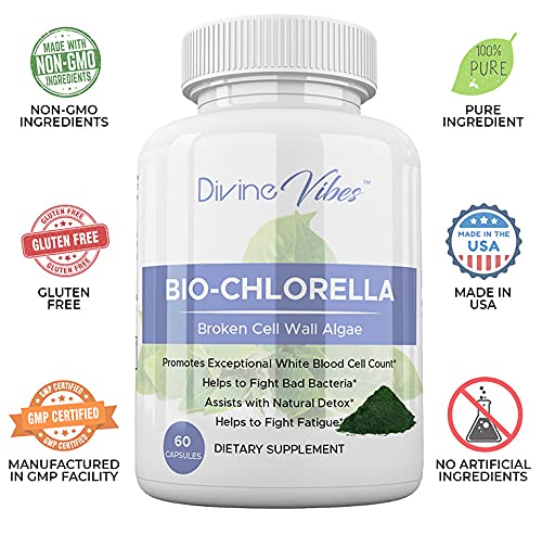 Divine Vibes Chlorella Spirulina Powder Capsules 500 mg - 60 Count - image 5