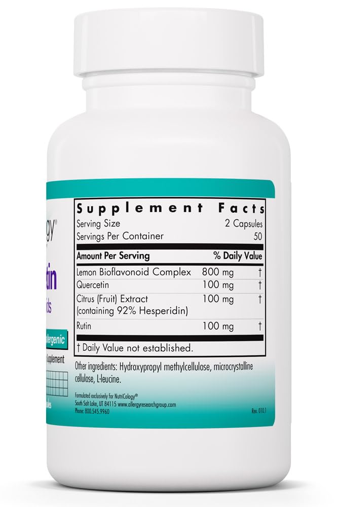 Allergy Research Group Quercetin Bioflavonoids - 100 Capsules - image 2