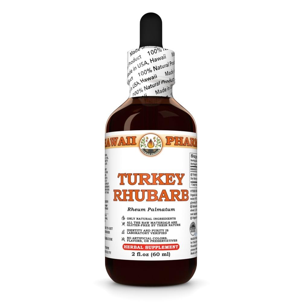 Hawaii Pharm Turkey Rhubarb (Rheum palmatum) Root Liquid Extract