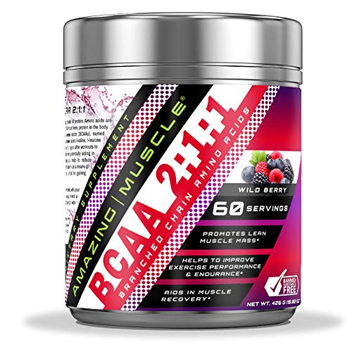 Amazing Muscle BCAA 2:1:1 Branched Chain Amino Acids - 60 Servings