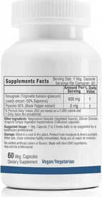 Fenugreek Premium Standardized 600 mg with Piperine - 60 Vegetarian Capsules - image 2