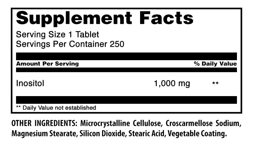 Amazing Formulas Inositol 1000mg Supplement