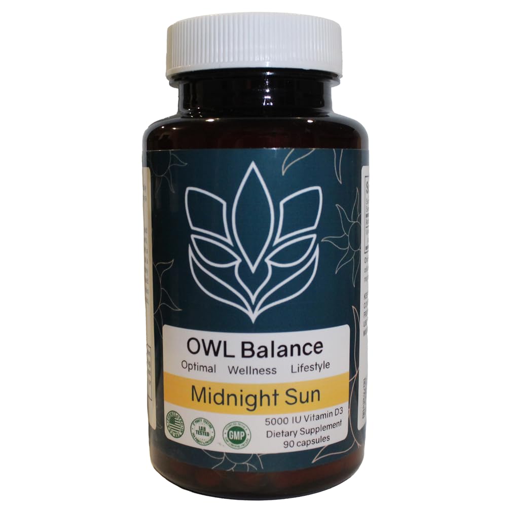 OWL Balance Midnight Sun D3 Vitamin D3 Supplement - 90 Capsules