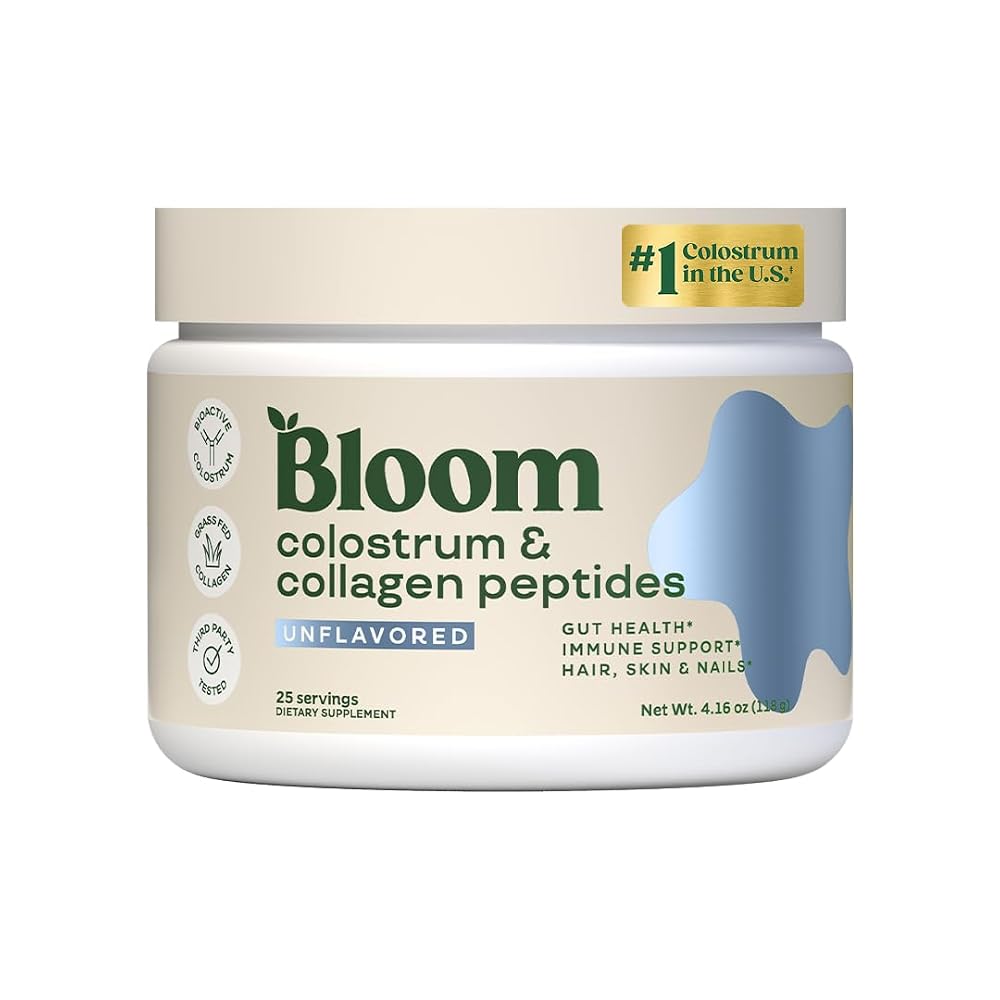 Bloom Nutrition Bovine Colostrum Powder for Gut Health