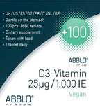 ABBLO Vegan D3 Vitamin 1000 IU - 100 Tablets - image 2