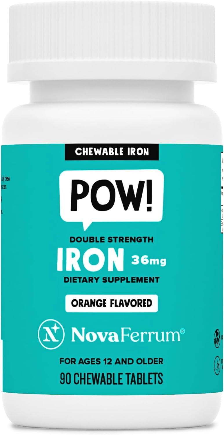 NovaFerrum Pow Chewable Iron Supplement 36mg - 90 Tablets