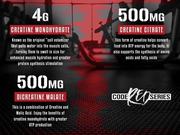 5% Nutrition Code Red Flavored Micronized Creatine Powder