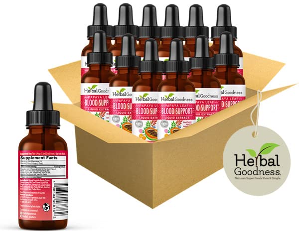Herbal Goodness Papaya Leaf Blood Support Supplement - 1 fl oz - image 4