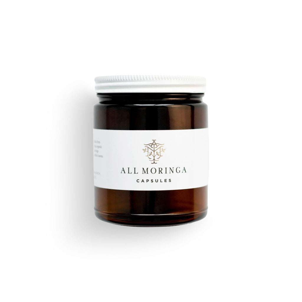 A M Organic Moringa Oleifera Leaf Powder Capsules - 120 Vegetarian Capsules