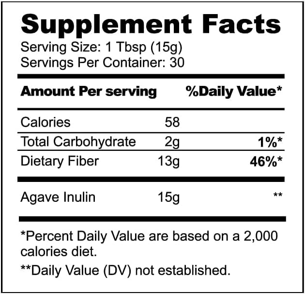 NBF Natura Bio Foods Organic Agave Inulin Powder - 16 oz - image 3