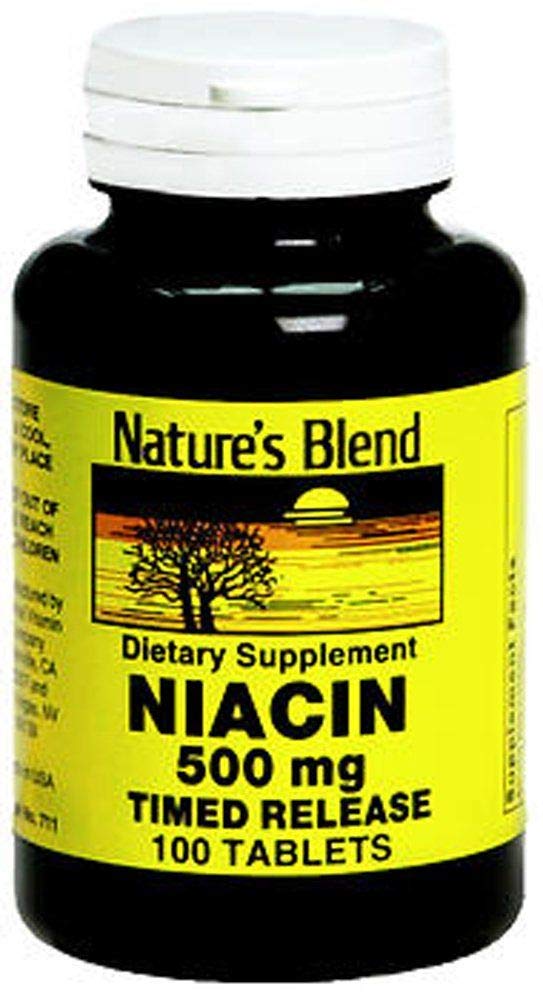 Nature's Blend Niacin 500 mg - 100 Tablets