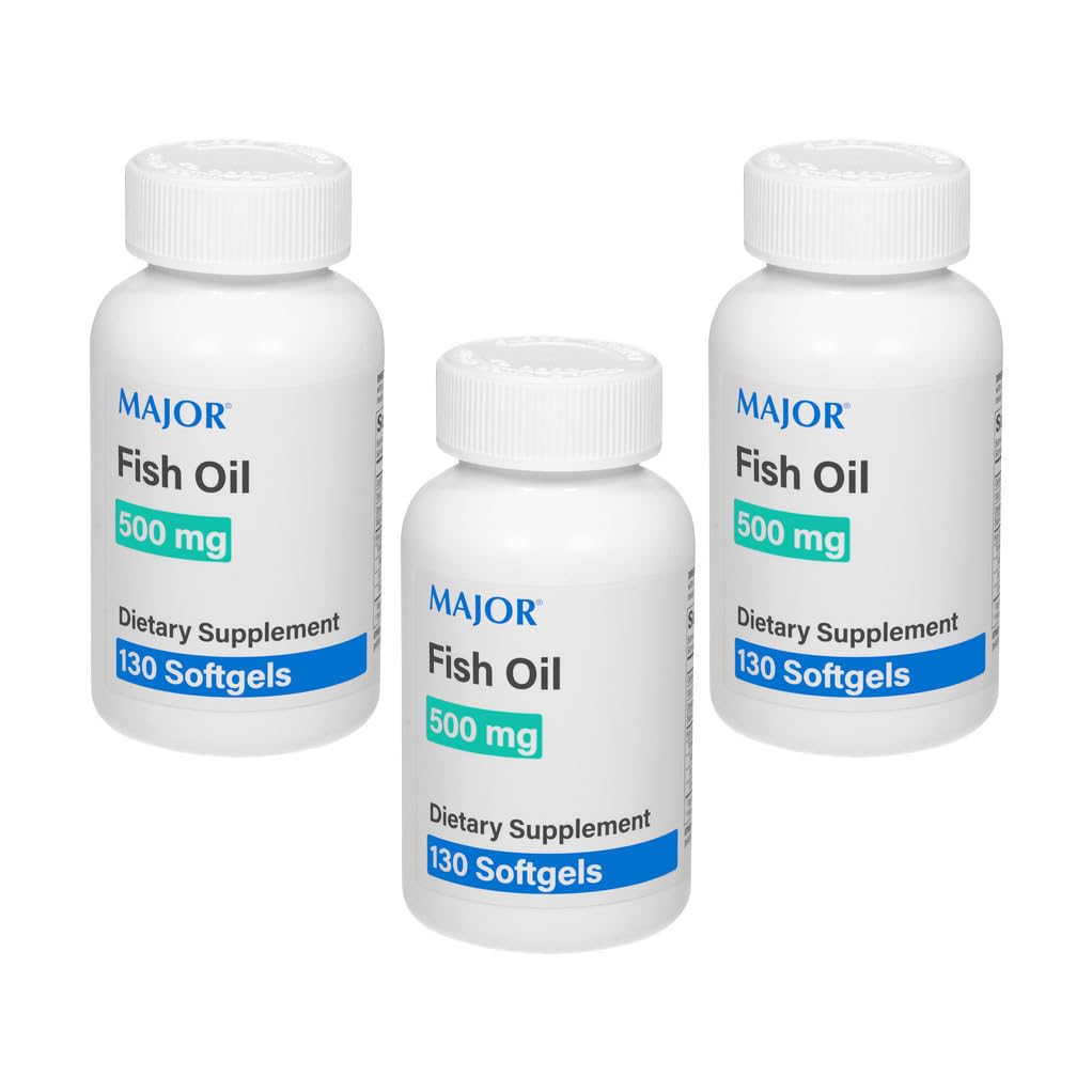 MAJOR Fish Oil 500mg Softgels - Omega-3 Fish Oil Supplement - Dietary